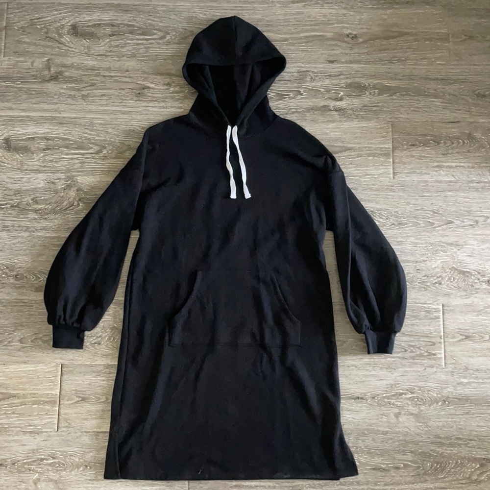 NWT wild fable black hooded sweatshirt dress sz M